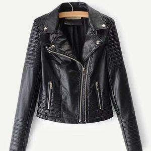 Faux leather jacket | SHEIN